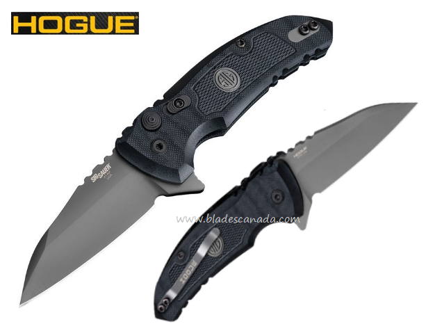 Hogue SIG X1-MicroFlip Tactical Flipper Folding Knife, 154CM, G10 Black, 16162